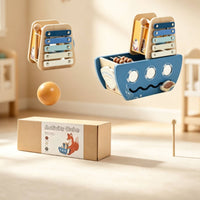 Wooden Activity Toy Developmental Wooden Toy with Bead Maze Play Cube Compact Busy Cube Sturdy for Toddlers, Playroom, Daycare