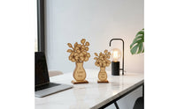 DIY Craft Mother's Day Wooden Keepsake Polished Edges Wooden Flower Vase Ornament for Teachers, Mothers, Wedding