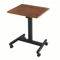 Hand Crank Standing Desk Compact Height Adjustable Desk Electric-Powered Mobile Posture-Changing-Stand Workstation for Telecommuters, Students