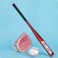 4 Pieces Stitched Baseball Starter Set Padded Junior Baseball Set Metal-Looking Children's Play Gear Black Grip