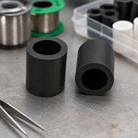 Round Silicone Rubber End Caps for Tubes and Pipes - Black/White, Various Inner Diameters (50-Pack)