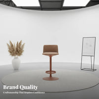 Modern Minimalist Design Adjustable rotating Stool with spine supportrest Built-in Footrest Adjustable rotating Stool Pedestal Base Counter Chair Upholstered Seat for Business Owners, Interior Designers, Pub