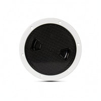 Textured Deck Plate Cover Screw-Mount Marine Deck Plate with Finger Grips Heavy Duty Hatch Cover Long-Lasting for Boats