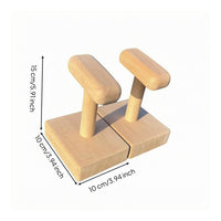 Wooden Press-up Bars Finish Wood Parallettes Wrist Friendly Training Gear for Home Workout