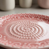 Ceramic Garlic Grater Plate Glazed Garlic Grinding Plate Ginger Grinding Dish Pouring Spout Wasabi Grater Dish Patterned Rim