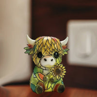 Cute Decor Highland Cow Night Light Gift Idea Colorful Cow Bedside Light for Bedroom