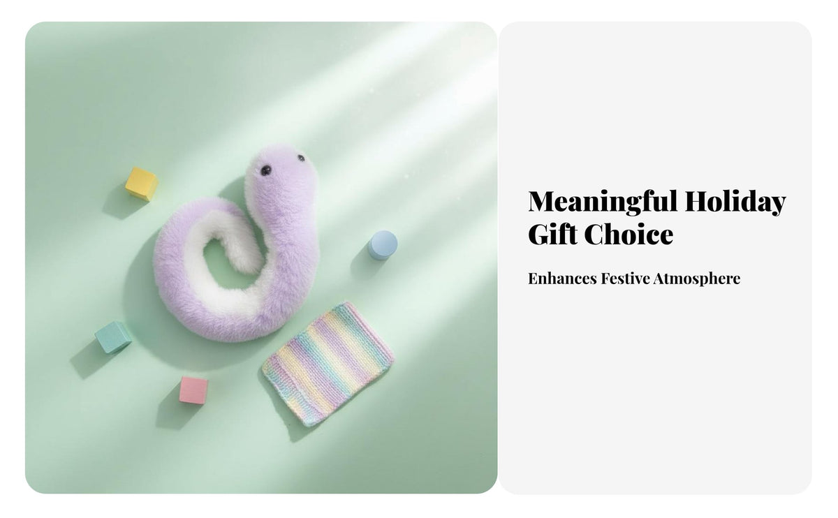 Stuffed Snake Toy Cute Design Soft Snake Stuffed Toy Soft-Textured Texture Home Decor for Animal Lovers, Adults, Living Room, Desk Ornament, Fun Time