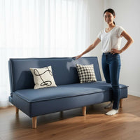 Space-Saving Foldable Sleeper Sofa 3-Position Adjustable Folding Sofa Bed Skin-Friendly Material Modern Minimalist Loveseat Bed High-Density Foam for Rental Homes, Small Apartments