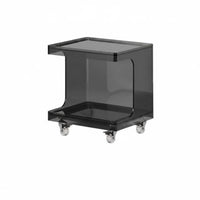 Nordic aesthetic 2-Tier Rolling Cart Light Luxury Aesthetic two-level Utility Trolley With casters Household Storage Mobile Design for Apartment Dwellers, Office Workers, Bedroom, Living Room, Balcony, Bathroom