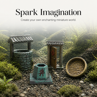 Miniature Resin Farmhouse Decor for Micro Landscape & Succulent Planters