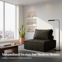 Italian Minimalist Design Tofu Block Sofa Lowsilhouette Living Room Furniture adaptable Configuration Home Seating Plush pads for Small Apartment Dwellers, Modern Homeowners, Families, Lounge Area, Office