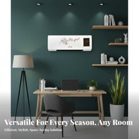 Wall Mounted Heater Fan Warm & Cool Double Use Electric Heater and Chiller Fan Home Appliance Adjustable Thermostat Timer