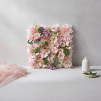 Dense Flower Panel with Foliage Layered Artificial Flower Wall Panels Faux Floral Wall Panel Lightweight for Wedding Backdrops