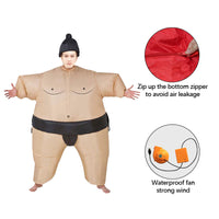 Inflatable Sumo Wrestling Costume for Adults and Kids, Funny Party Outfit