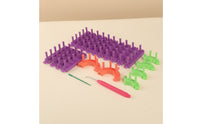 Knitting Loom Kit Reconfigurable Modular Knitting Loom Adjustable Frame for Crafters, Beginners, Home Crafting, Classrooms