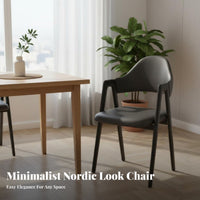 Modern Design Angular-Frame Armchair Comfortable Cushion Dining Chair Ergonomic Design Household Furniture Easy to Clean for Cafe Owners, Interior Designers, Restaurant, Home Office, Living Room, Reading Nook