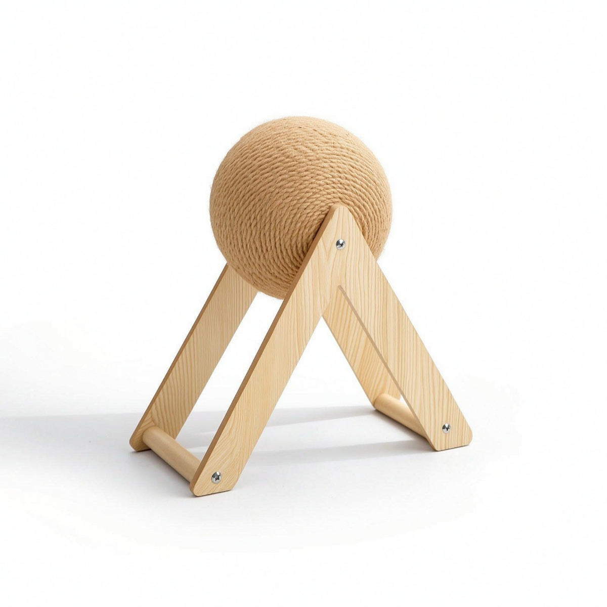 Interactive Rotating Cat Scratcher Ball Compact Cat Scratching Ball on Stand Space-Saving Pet Toy Stylish for Kittens