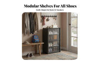 Large Capacity Dustproof Shoe Rack Space-Saving Design Multi-Tier Shoe Cabinet Easy Assembly Closure for Apartment Dwellers, Homeowners, Entryway, Hallway, Bedroom, Closet
