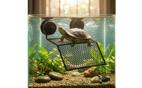 Wire Mesh Basking Dock Metal Frame Turtle Basking Platform Suction Cup Turtle Ramp