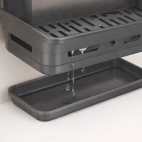 Bathroom Sink Organizer, Freestanding Draining Racks for Kitchen, No Drill Countertop Basket for Home Cooks, Versatile & Sponge Holder
