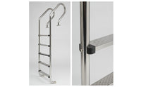 Stainless Steel Pool Ladder No-Embed-Embed Pool Ladder with Handrails Heavy Duty for Homeowners, Swimming Pools