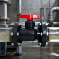 FRPP Flange Ball Valve, PP Plastic Chemical Ball Valve, RPP Corrosion-Resistant Integrated Ball Valve