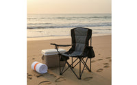 Padded Folding Camping Chair Compact Camping Chair with Cup Holder Heavy-Duty Furniture for Tailgaters