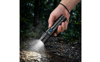 Type-C Charging Rechargeable Flashlight Textured Grip Metal Flashlight Wrist Strap LED Torch Light Storage Pouch