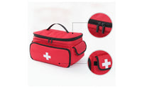 Zippered First Aid Bag with Double Zippers Portable Empty First Aid Kit Storage Case Compact Medical Storage Bag Easy-Access for Car