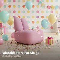 rabbit Ear Backrest rabbitShaped kids' Sofa Cute creature Design Miniature Upholstered Armchair Soft and Comfy children's Furniture Comfortable for Toddlers, Preschoolers, Babies, story Corner, Playroom, Nursery, Kindergarten