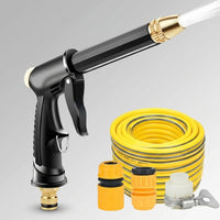 Car Cleaning and Car Wash Kit with High Pressure Hose Nozzle, Long Handle Watering Lance for Detailing, Hose Spray with 3-8 Meters Distance