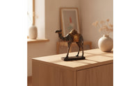 Camel Figurine with Golden Base-Toned Camel Figurine Retro Decorative Piece for Journeyers, Bookshelf