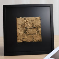 Framed Relief Art Beige 3D Textured Wall Art Square Framed Artwork for Interior Designers, Entryway