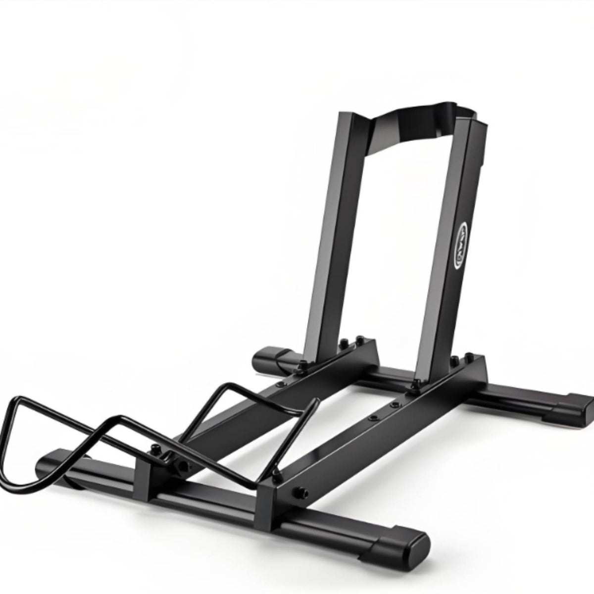 Cylindrical Metal Two-Wheeler Support Stand L-Shaped Bike Parking Stand Wheel Hoop Freestanding Bike Holder Curved Cradle for Maintenance