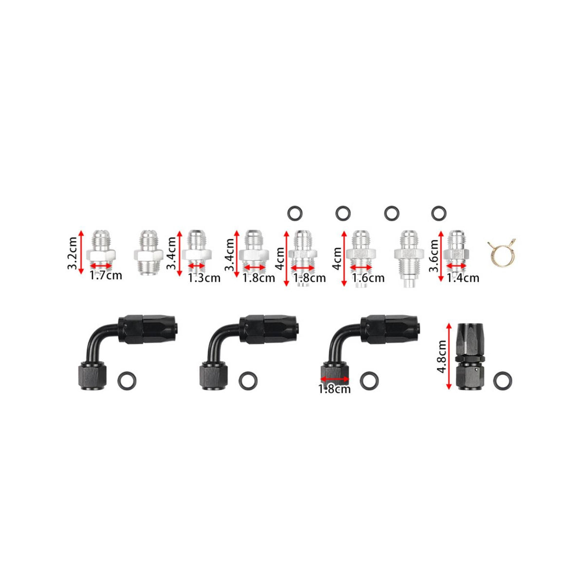 Metal Fittings Power Steering Pump Hose Kit Coiled Vehicle Part Nylon