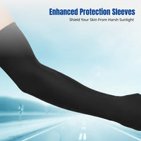 UV Protection Arm Sleeves, Ice Silk, Sunblock, Extended Thumb Hole, Cycling, Sports, Unisex, Spandex