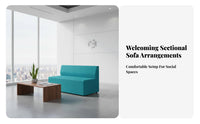 versatilely Combinable fluid shape sectional Couch Creative Shape Lobby Seating Modern design Commercial Furniture Deep Seat for Interior Designers, Facility Managers, Business Owners, Reception Area, Waiting Room, Shopping Mall, Office