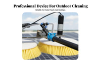 Carbon Fiber Rod Telescopic Solar Panel Cleaning Brush Lightweight Photovoltaic Cleaning System Battery Powered Telescopic Water Fed Pole Brush for Professional Cleaners, Building Maintenance Personnel, Property Owners, Rooftops, Billboards, Roofs