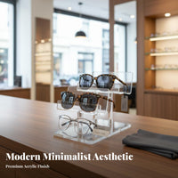 Anti-Skid Bottom Acrylic Glasses Stand Long-Lasting Acrylic Sunglasses Rack Sturdy for Retailers