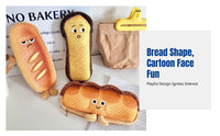 Soft Plush Pencil Case, Creative Bread Shape, Cartoon Face, Girls, 2025 New