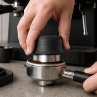 Self-Leveling Coffee Tamper with Gravity Distribution