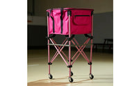 Portable Folding Ball Cart Foldable Ball Hopper Convenient Sports Equipment Heavy-Duty for Coaches
