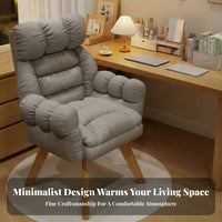 High rear rearrest Upholstered rotating Armchair Thickly Padded Lounge Chair Modern and aesthetic Living Room Seating Ergonomic Design for Home Workers, Students, homeowners, studying corner, Bedroom, Reception Area, Nursery