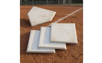 4 Pieces Home Plates and Bases Raised Border Rubber Baseball Bases Flat Profile Athletic Gears