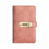 Funds Savings Binder with Lock Large Capacity Combination Lock Money Organizer Retro Design Bills Collection Book