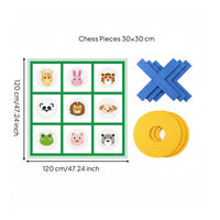 Fun Competition X and O Toe Relay Race Game Reusable Giant X and O Toe Game Long-Lasting Material Large Noughts and Crosses Set Lightweight Pieces for Parties