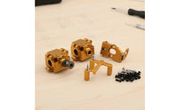 RC Car Set 1:28 Scale RC Car Parts Gearbox with Motor Mount Metal for Hobbyists, Builders