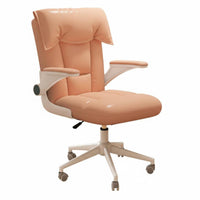 Upholstered Study Chair Contemporary Tub Chair Padded Seat Armrest Upholstered Cushion Wooden Frame Minimalist Style Suitable for Home Office Bedroom Reading Nook Living Room