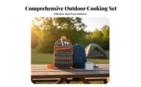27 Pieces Stainless Steel Camping Cutlery Set with Case Organizer Bag Included Outdoor Cooking Utensil Set Organized Storage for Travelers