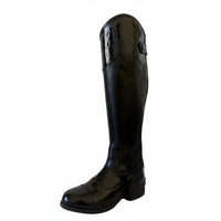 PU Leather Half Equestrian Leg Guards Comfortable Half Equestrian Leg Guards Elastic Panel Riding Legs Guard for Adults, Kids